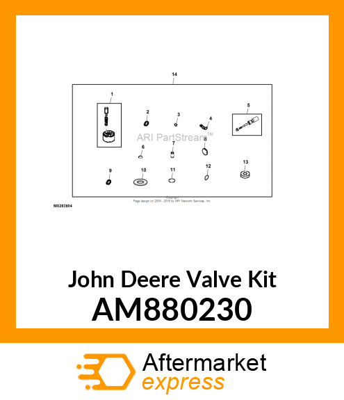 VALVE KIT, SET, VALVE A AM880230