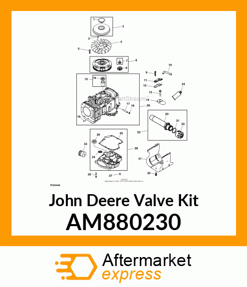 VALVE KIT, SET, VALVE A AM880230