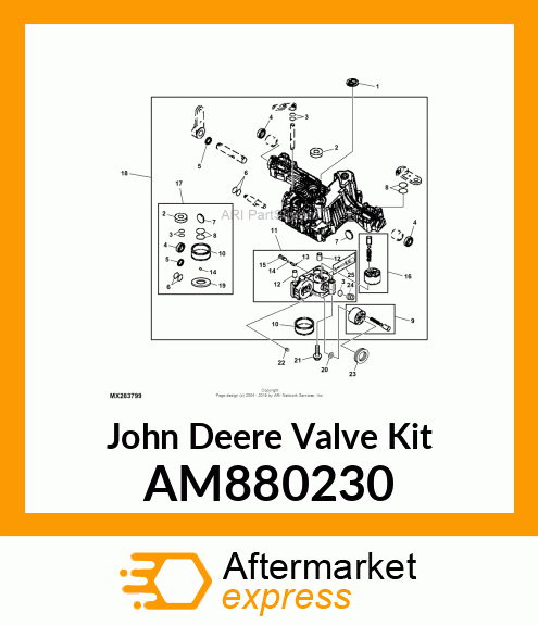 VALVE KIT, SET, VALVE A AM880230