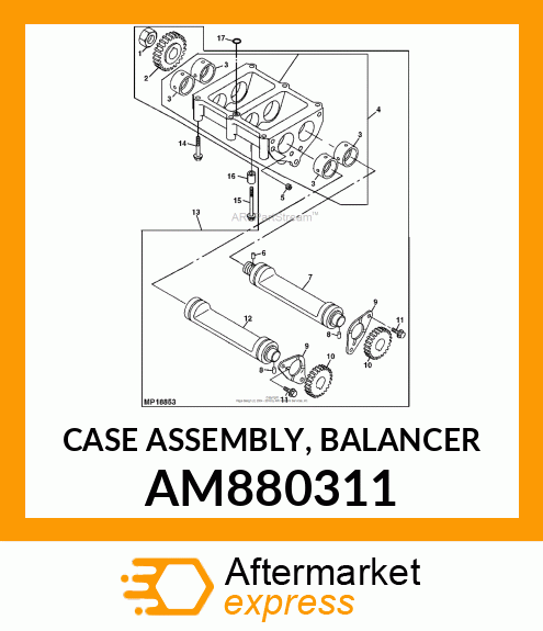 CASE, CASE ASSEMBLY, BALANCER AM880311