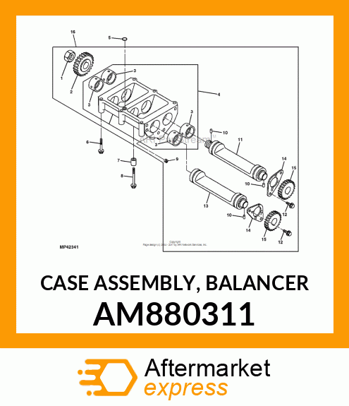 CASE, CASE ASSEMBLY, BALANCER AM880311