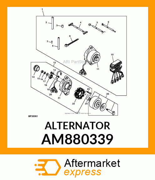 ALTERNATOR, ALTERNATOR (35A) AM880339