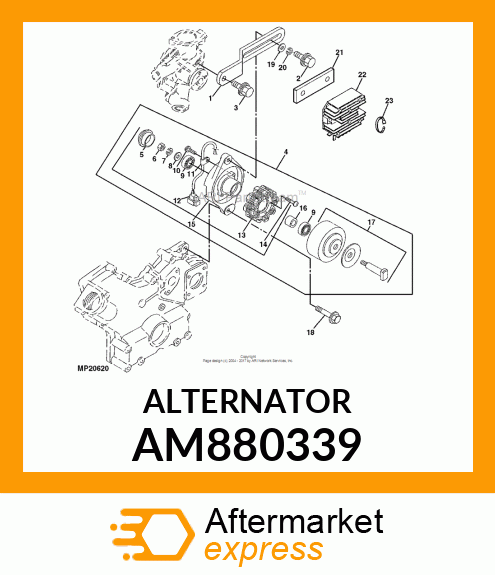 ALTERNATOR, ALTERNATOR (35A) AM880339