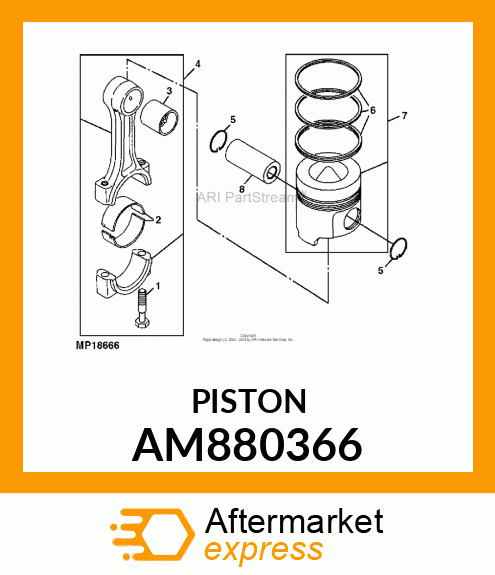 PISTON ASSEMBLY AM880366