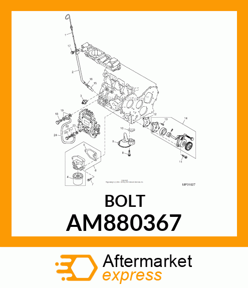 BOLT WITH SEAL WASHER AM880367