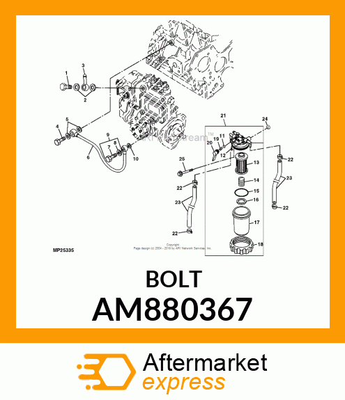 BOLT WITH SEAL WASHER AM880367