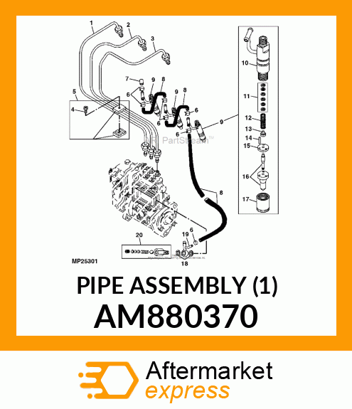 PIPE ASSEMBLY (1) AM880370