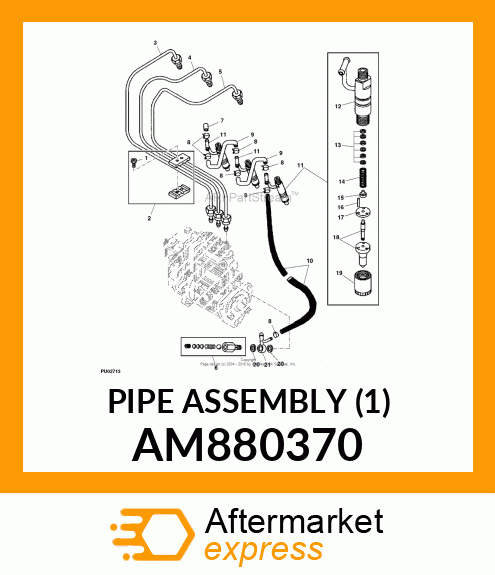 PIPE ASSEMBLY (1) AM880370