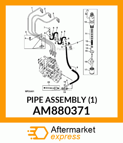 PIPE ASSEMBLY (1) AM880371