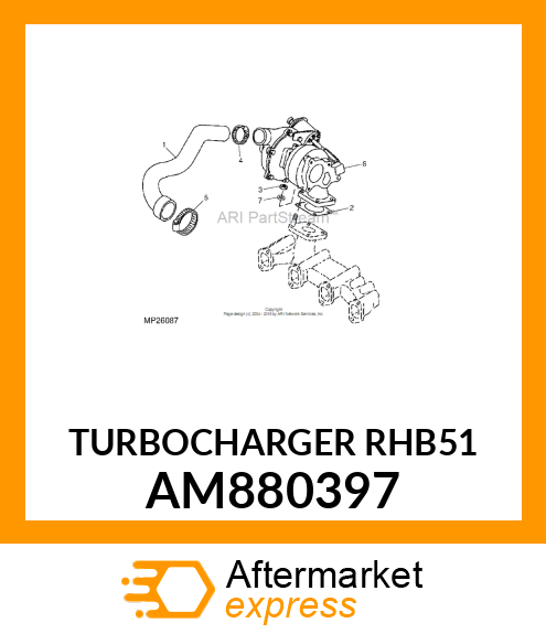 TURBOCHARGER RHB51 AM880397