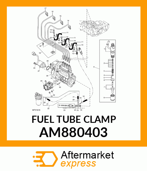 FUEL TUBE CLAMP AM880403