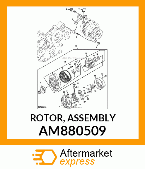 ROTOR, ROTOR, ASSEMBLY AM880509