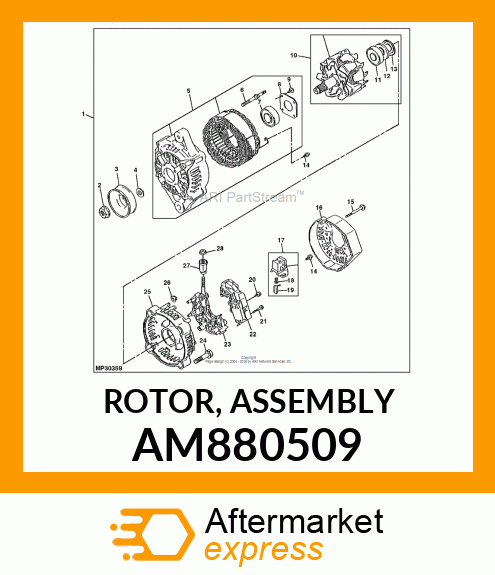 ROTOR, ROTOR, ASSEMBLY AM880509