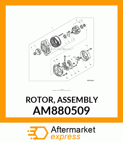 ROTOR, ROTOR, ASSEMBLY AM880509