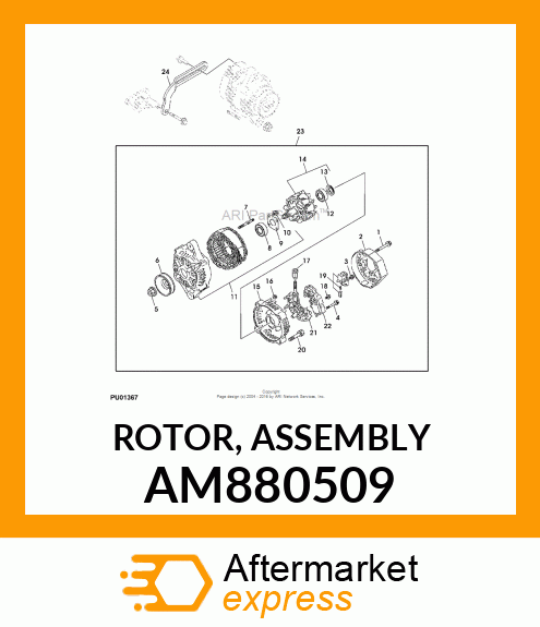 ROTOR, ROTOR, ASSEMBLY AM880509