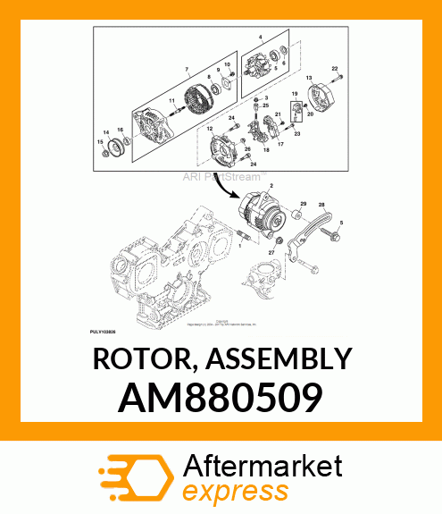 ROTOR, ROTOR, ASSEMBLY AM880509