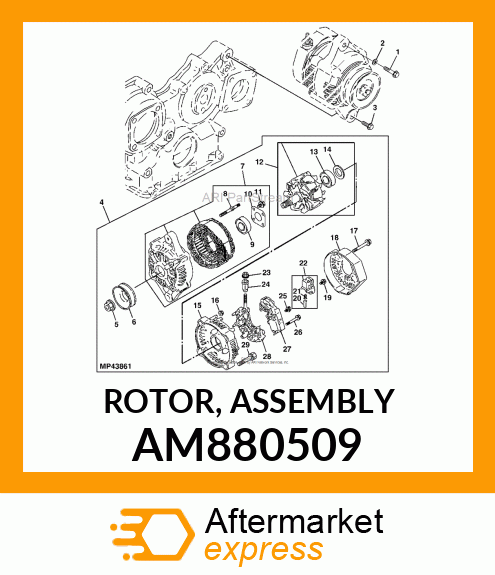 ROTOR, ROTOR, ASSEMBLY AM880509