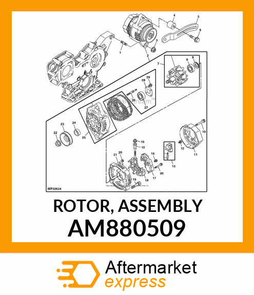 ROTOR, ROTOR, ASSEMBLY AM880509