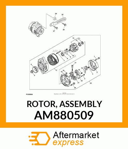 ROTOR, ROTOR, ASSEMBLY AM880509