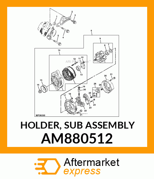 HOLDER, HOLDER, SUB ASSEMBLY AM880512