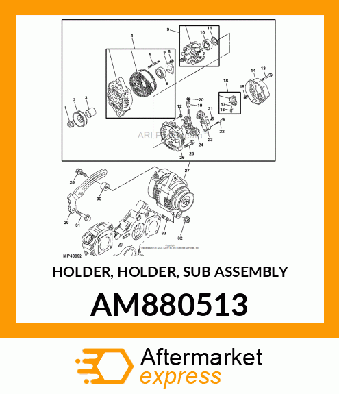 HOLDER, HOLDER, SUB ASSEMBLY AM880513