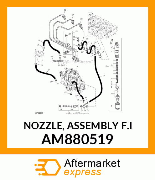 NOZZLE, ASSEMBLY F.I AM880519