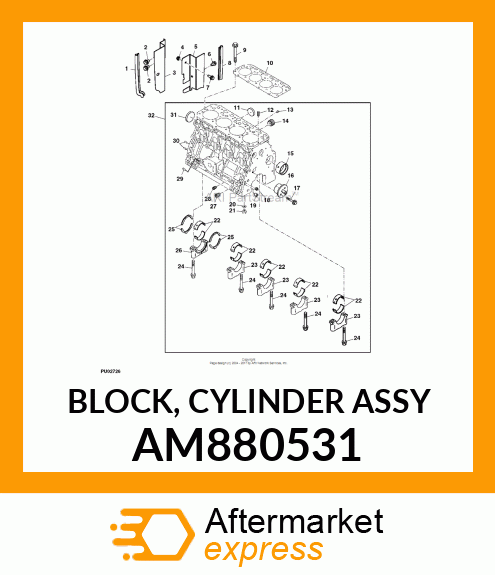 BLOCK, CYLINDER ASSY AM880531