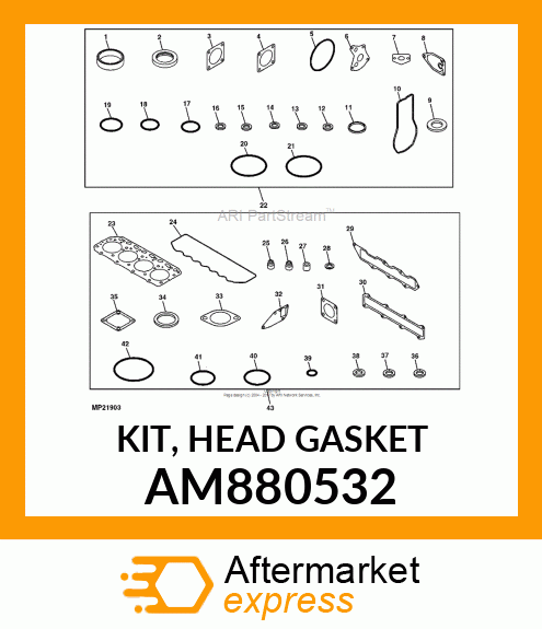 KIT, HEAD GASKET AM880532