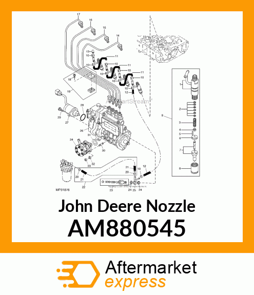 NOZZLE ASSEMBLY, FUEL INJECTION AM880545