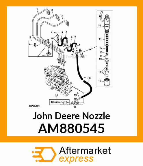 NOZZLE ASSEMBLY, FUEL INJECTION AM880545