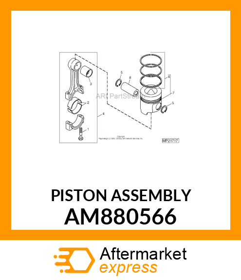 PISTON ASSEMBLY AM880566