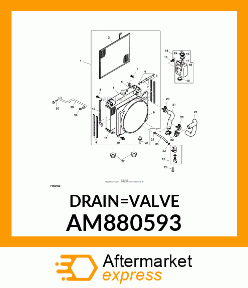 VALVE,DRAIN COMP AM880593