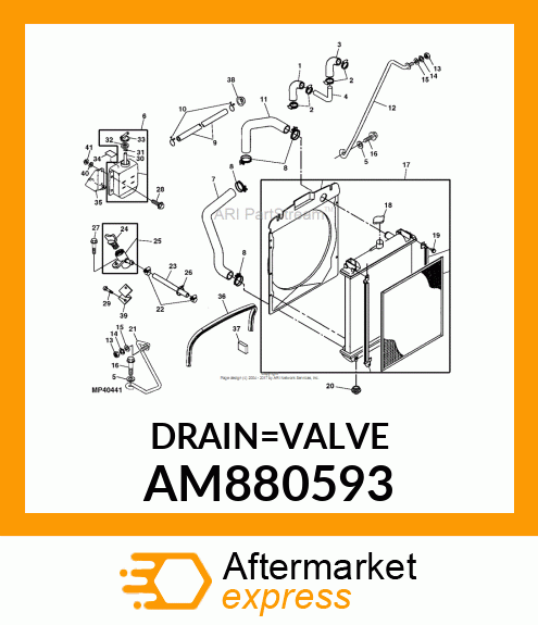 VALVE,DRAIN COMP AM880593