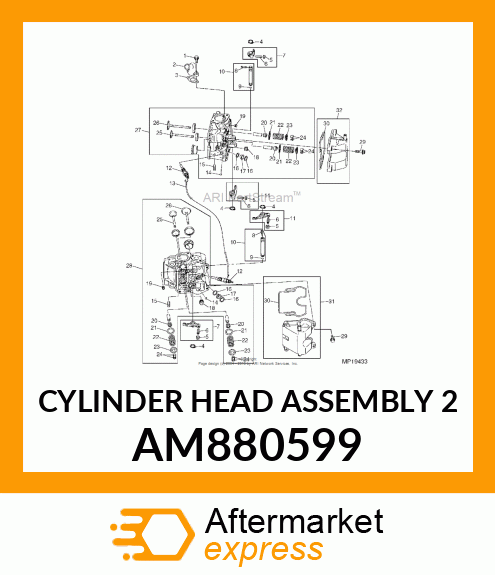 CYLINDER HEAD ASSEMBLY (2) AM880599