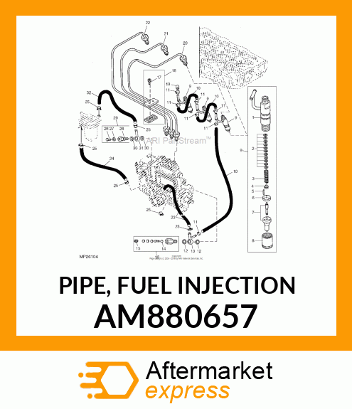 PIPE, FUEL INJECTION AM880657