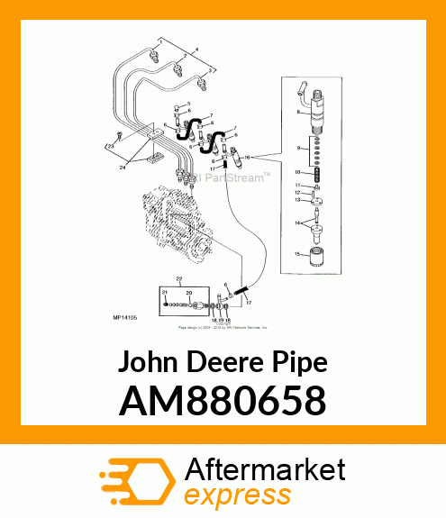 PIPE, FUEL INJECTION AM880658