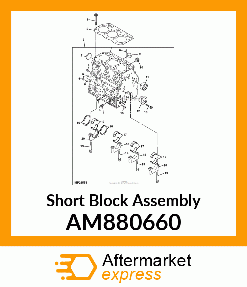 Short Block Assembly AM880660