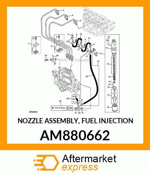 NOZZLE ASSEMBLY, FUEL INJECTION AM880662