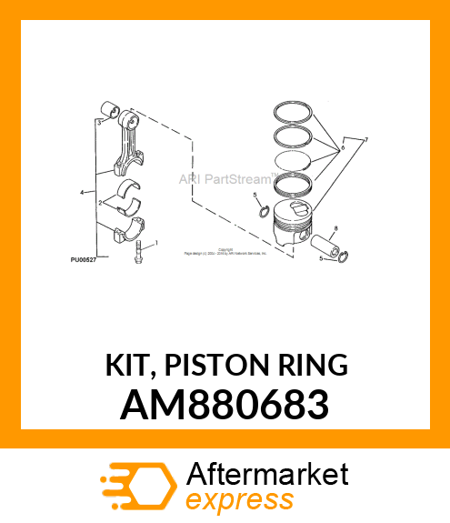 KIT, PISTON RING AM880683