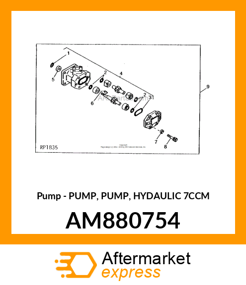 Pump - PUMP, PUMP, HYDAULIC 7CCM AM880754