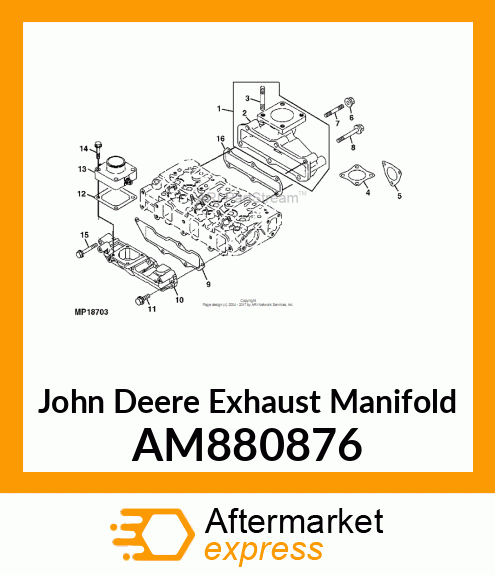 MANIFOLD ASSEMBLY, EXHAUST AM880876