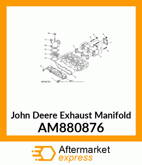 MANIFOLD ASSEMBLY, EXHAUST AM880876