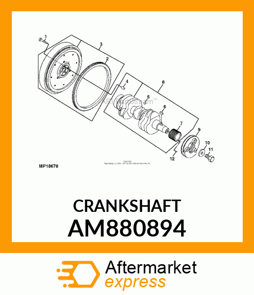 CRANKSHAFT, ASSEMBLY AM880894