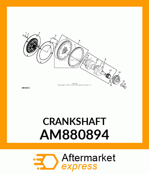 CRANKSHAFT, ASSEMBLY AM880894