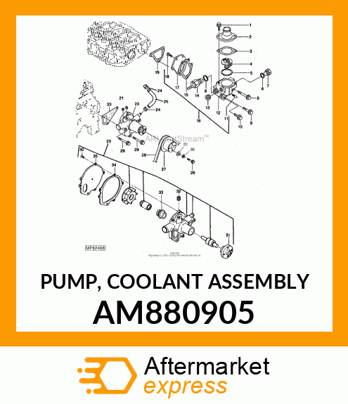 PUMP, COOLANT ASSEMBLY AM880905