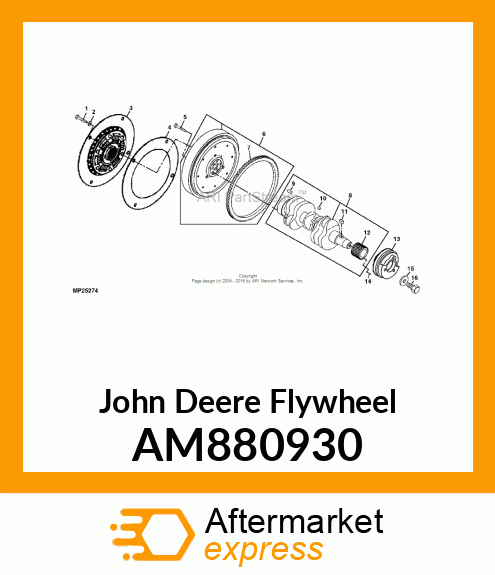 FLYWHEEL, ASSEMBLY AM880930