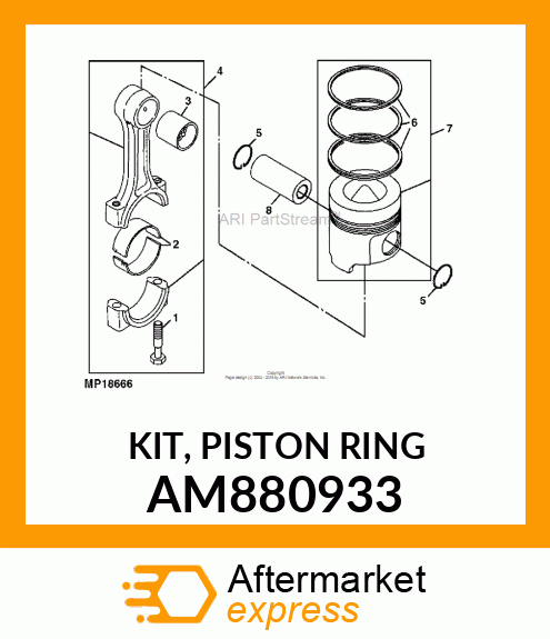 KIT, PISTON RING AM880933