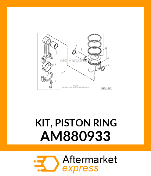 KIT, PISTON RING AM880933