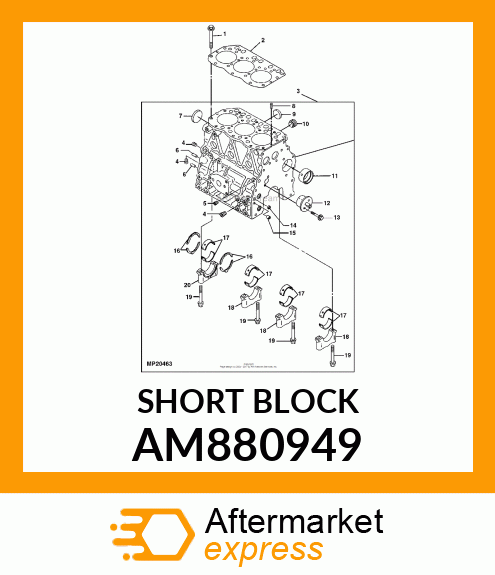 Short Block Assembly AM880949