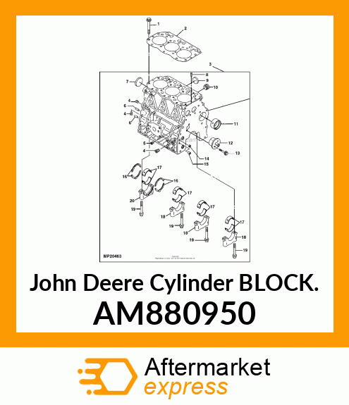 BLOCK, CYLINDER ASSY AM880950